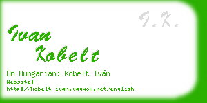 ivan kobelt business card